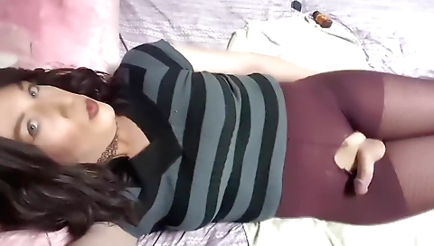 Shemale gets her pussy fucked and gets her pussy orgasms