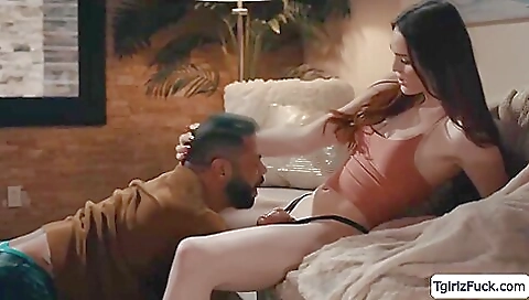 Brunette babe with big tits fucked by herself in the ass