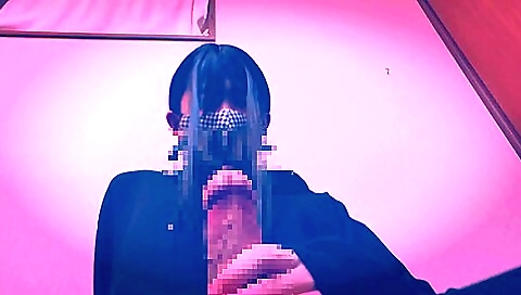 Japanese hairy crossdressed girl with a big black face