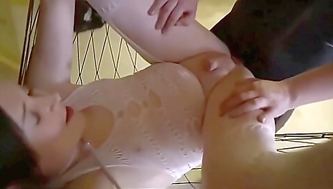 Red haired tranny is fucked in various positions by a shemale