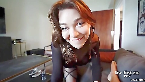 Bratty brunette with a big ass sucks a dick and gets fucked