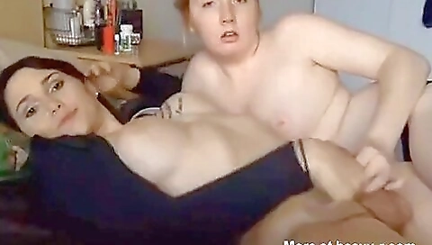 Hot brunette takes a dick in her mouth and gets a big creampie