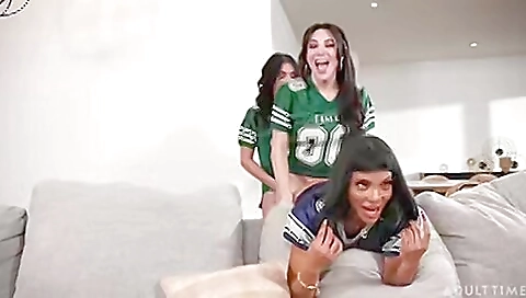 Two older and two younger lovers have an anal threesome