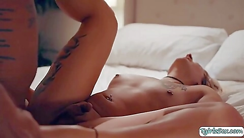 Busty blonde pornstar gets fucked like a slut in deep anal