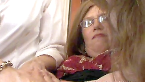 Stepmom and stepmom with a sexy dress and stockings have fucking